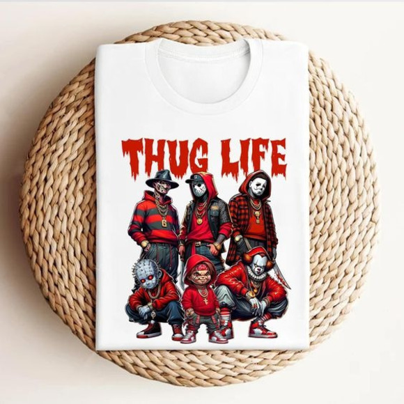 JomyDan Other - Vintage Thug Life Horror Movie Shirt, Movie Killer Shirt